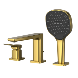 Brushed Gold ELEGANCE Series H59A 3 hole bathtub faucet set