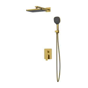 Brushed Gold ELEGANCE Series H59A concealed dual function shower system