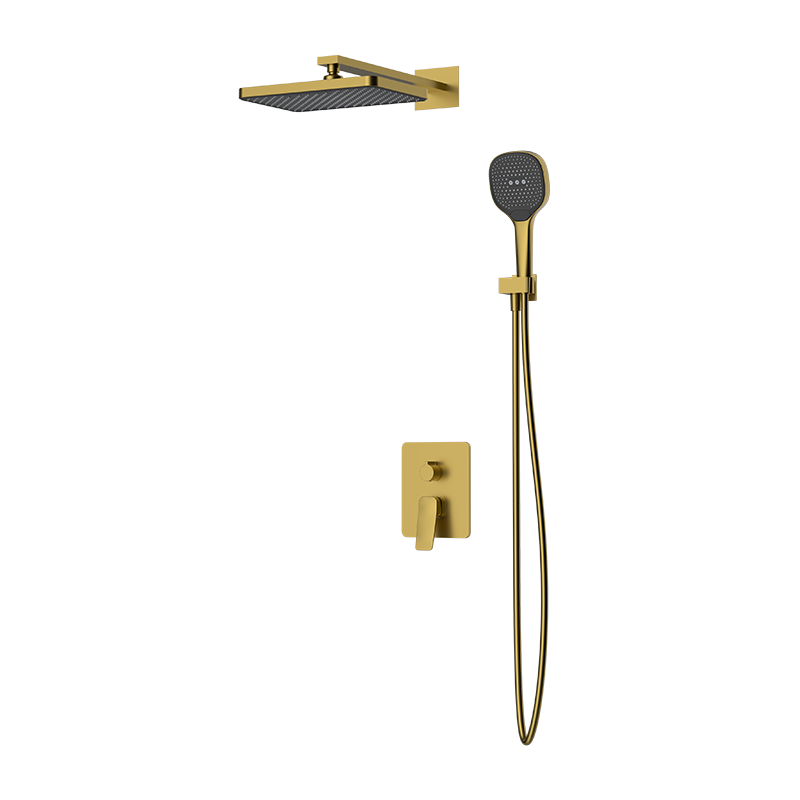 Brushed Gold ELEGANCE Series H59A concealed dual function shower system