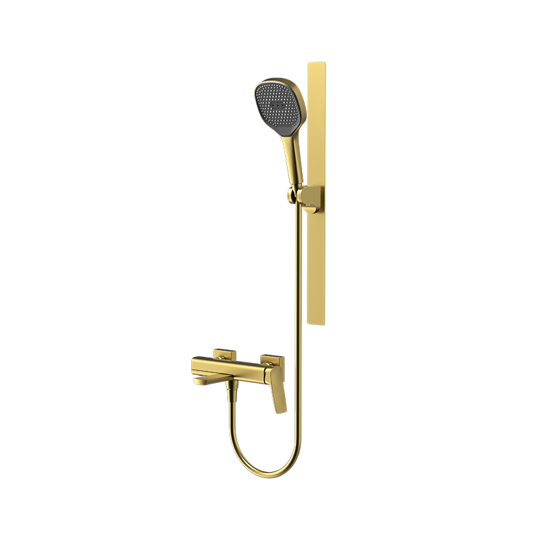 Brushed Gold ELEGANCE exposed bath shower mixer set