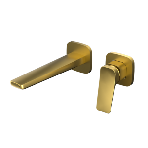 Brushed Gold ELEGANCE Series H59A trimless wall mounted basin faucet