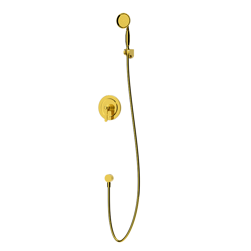 Brushed Gold LUXE Series H59A concealed single function handheld shower system