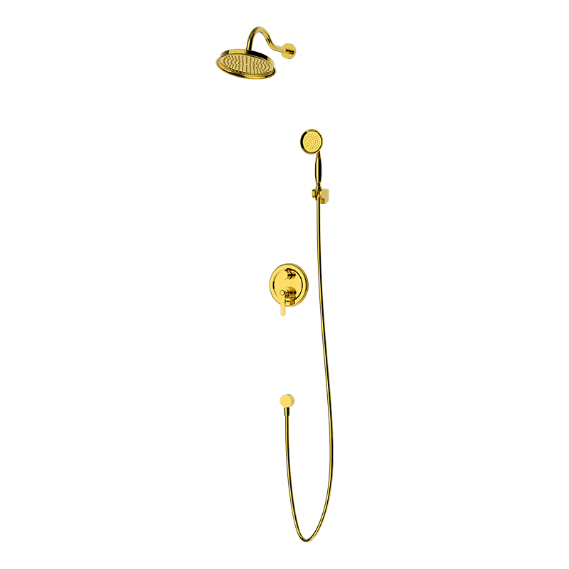 Brushed Gold LUXE Series H59A dual function concealed shower system