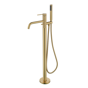 Brushed Gold LUXE Series H59A floor mounted bathtub faucet set