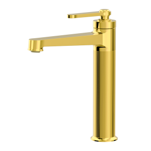 Brushed Gold LUXE Series H59A elevated basin faucet with premium brass body