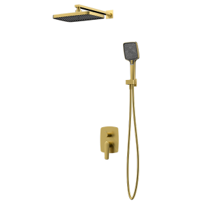 Brushed Gold MINIMAL Series H59A concealed dual function shower system