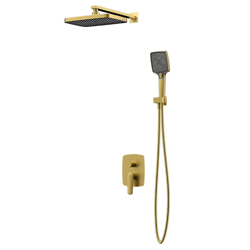 Brushed Gold MINIMAL Series H59A concealed dual function shower system