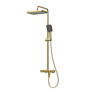 Brushed Gold MINIMAL Series H59A exposed dual function shower system