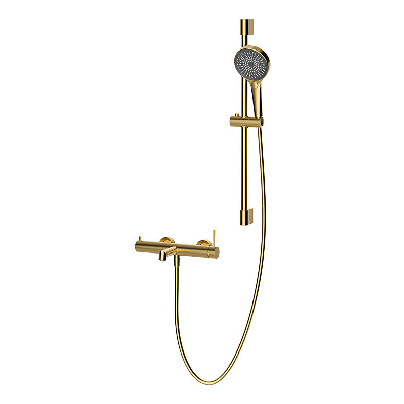 Brushed Gold RING Series H59A exposed dual function bath shower mixer set