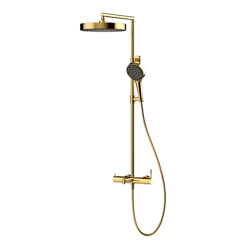 Brushed Gold RING Series H59A exposed triple function bath shower mixer set