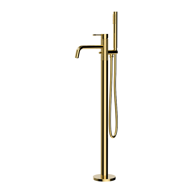 Brushed Gold RING Series H59A floor mounted bathtub faucet set