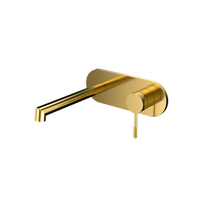 Brushed Gold RING Series H59A round plate 2 hole wall mounted basin faucet