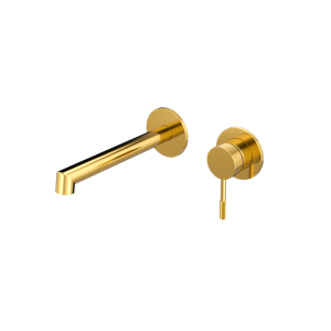 Brushed Gold RING Series H59A trimless 2 hole wall mounted basin faucet