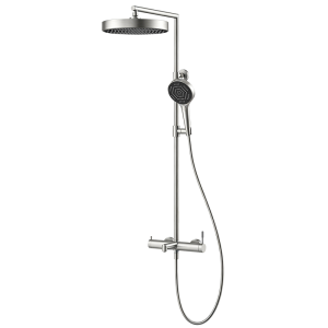 Brushed Nickel RING Series H59A exposed triple function bath shower mixer set