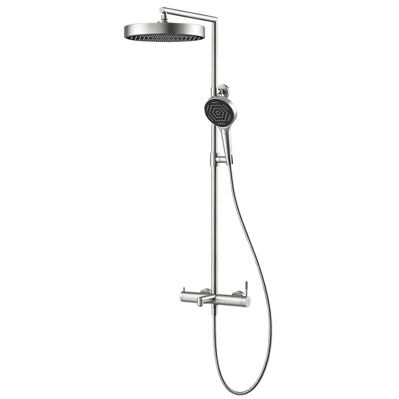 Brushed Nickel RING Series H59A exposed triple function bath shower mixer set