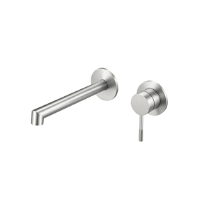 Brushed Nickel RING Series H59A trimless 2 hole wall mounted basin faucet