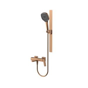Brushed Rose Gold ELEGANCE exposed bath shower mixer set