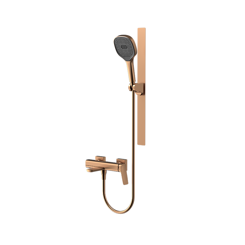 Brushed Rose Gold ELEGANCE exposed bath shower mixer set
