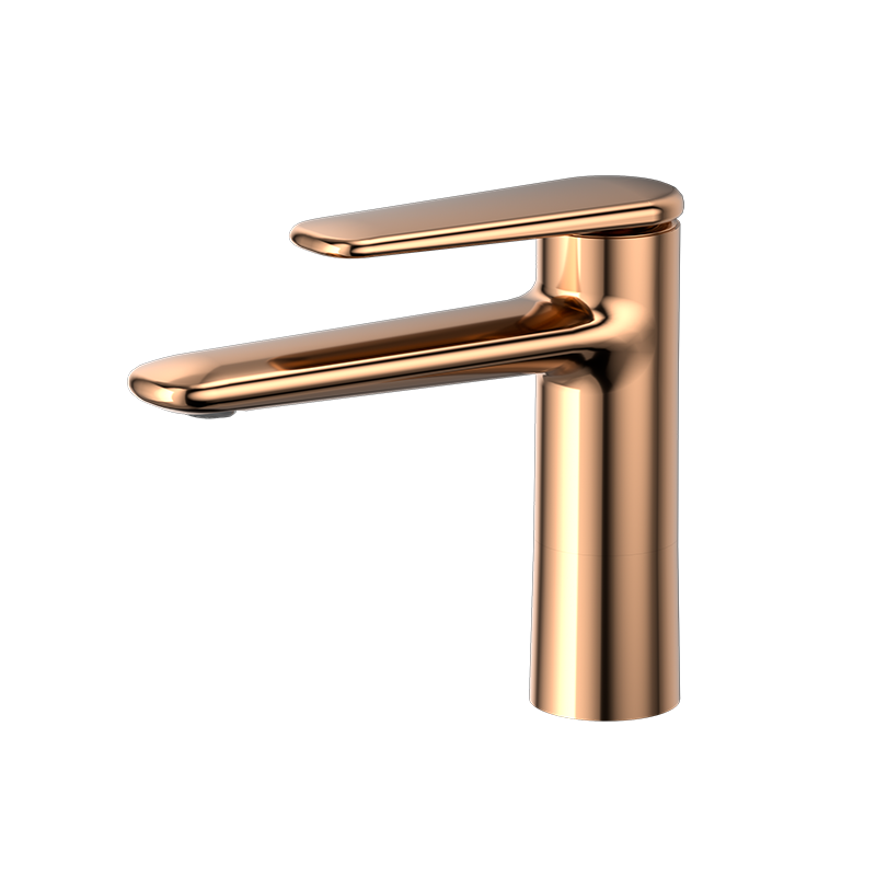 Brushed Rose Gold MINIMAL Series H59A basin faucet with premium brass body