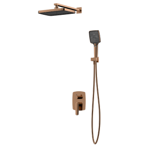 Brushed Rose Gold MINIMAL Series H59A concealed dual function shower system