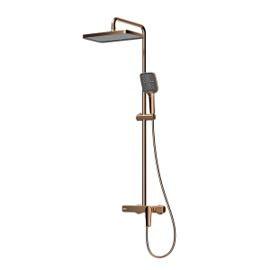 Brushed Rose Gold MINIMAL Series H59A exposed dual function shower system
