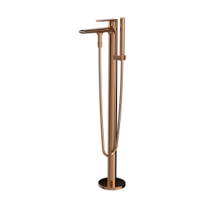 Brushed Rose Gold MINIMAL Series H59A floor mounted bathtub faucet set