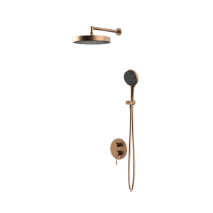 Brushed Rose Gold RING Series concealed dual function rain shower set