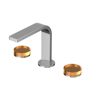 Chrome CRYSTAL Series H59A widespread basin faucet with premium 59-1 copper body
