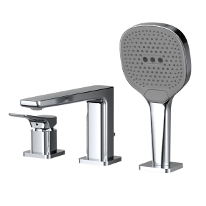 Chrome ELEGANCE Series H59A 3 hole bathtub faucet set