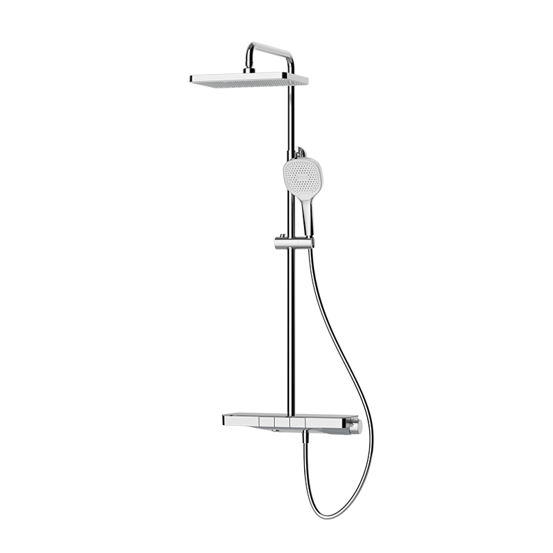 Chrome ELEGANCE Series H59A thermostatic rail shower system