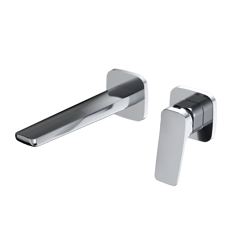 Chrome ELEGANCE Series H59A trimless wall mounted basin faucet
