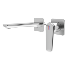 Chrome MINIMAL Series H59A trimless 2 hole wall mounted basin faucet