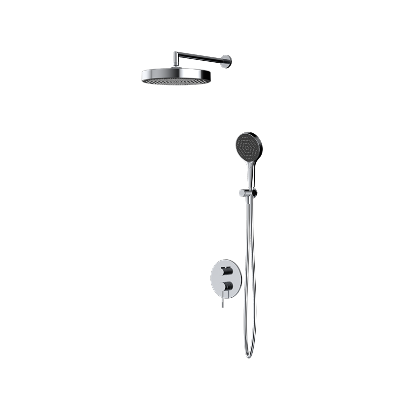 Chrome RING concealed dual function rain shower set