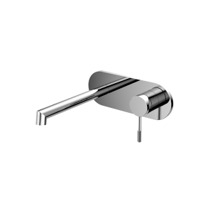 Chrome RING Series H59A round plate 2 hole wall mounted basin faucet