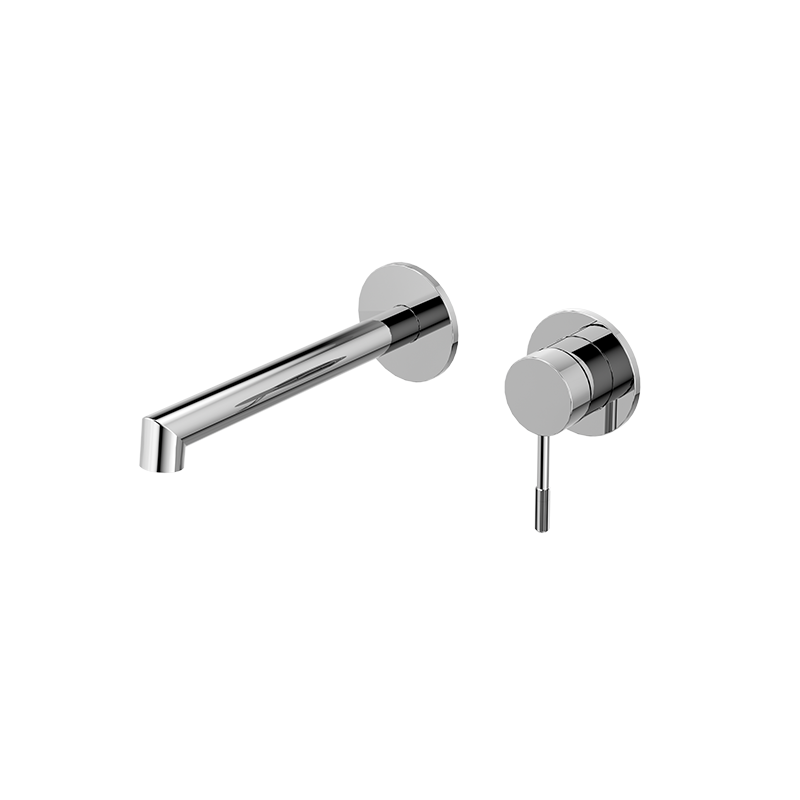 Chrome RING Series H59A trimless 2 hole wall mounted basin faucet