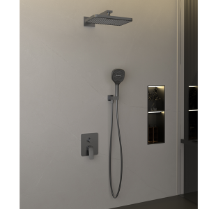 Full view of ELEGANCE Series concealed rain shower system