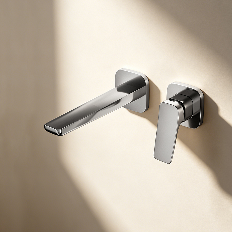 Full view of ELEGANCE Series trimless wall mounted basin faucet