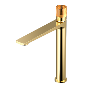 Fran Gold CRYSTAL Series H59A raised basin faucet with premium 59-1 copper body