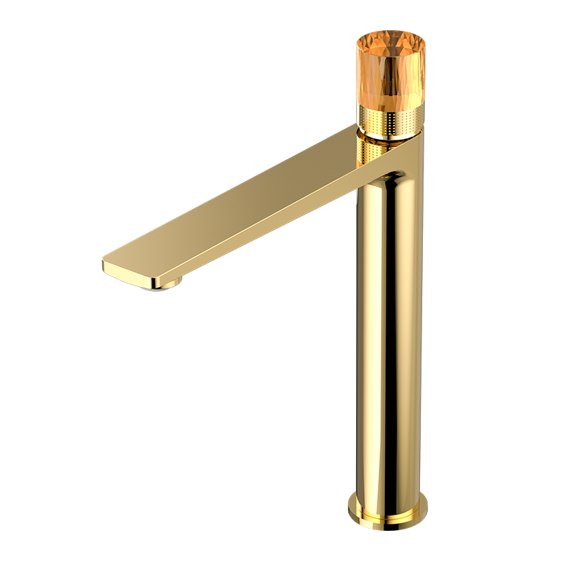 Fran Gold CRYSTAL Series H59A raised basin faucet with premium 59-1 copper body
