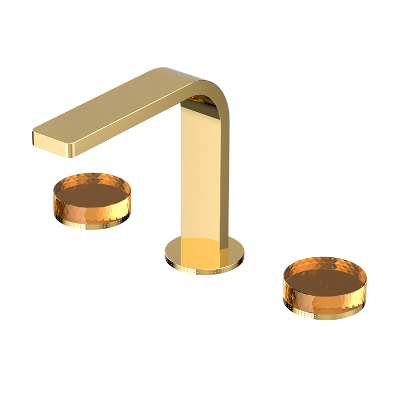 Fran Gold CRYSTAL Series H59A widespread basin faucet with premium 59-1 copper body