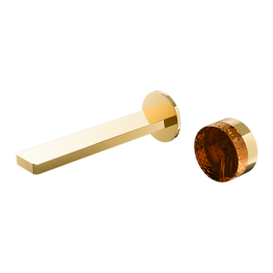 Fran Gold CRYSTAL Series H59A wall mounted trimless 2 hole basin faucet