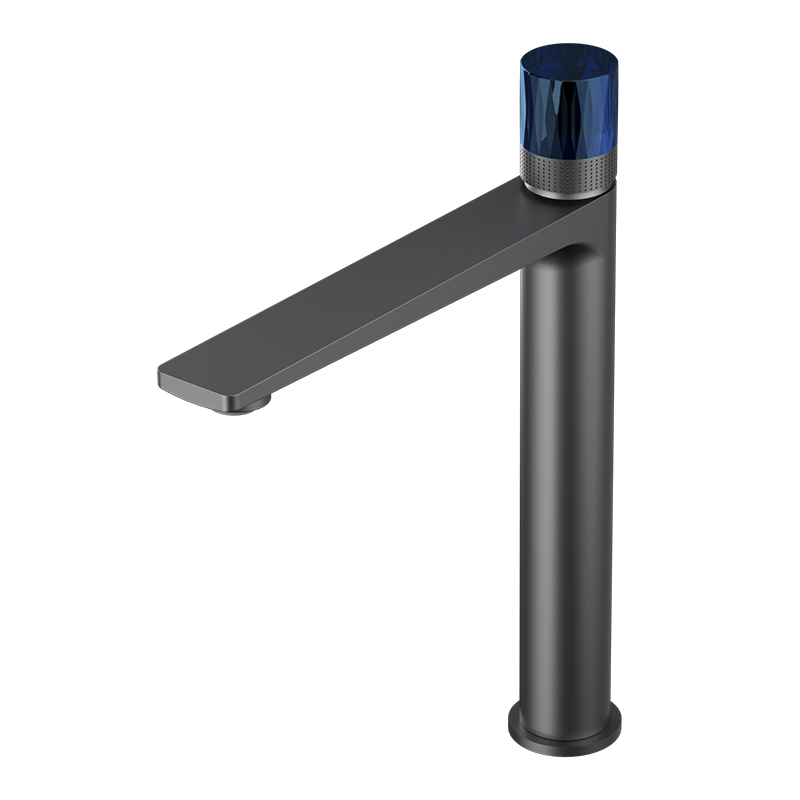 Gunmetal CRYSTAL Series H59A raised basin faucet with premium 59-1 copper body