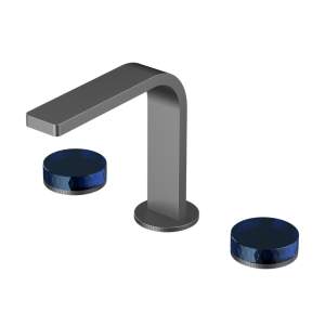 Gunmetal CRYSTAL Series H59A widespread basin faucet with premium 59-1 copper body