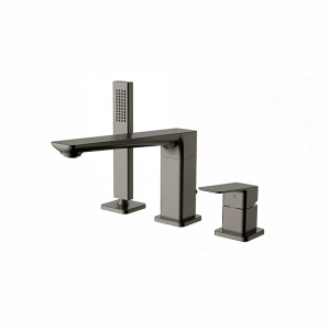 Gunmetal ELEGANCE Series 3 hole bathtub faucet set