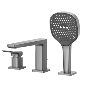 Gunmetal ELEGANCE Series H59A 3 hole bathtub faucet set