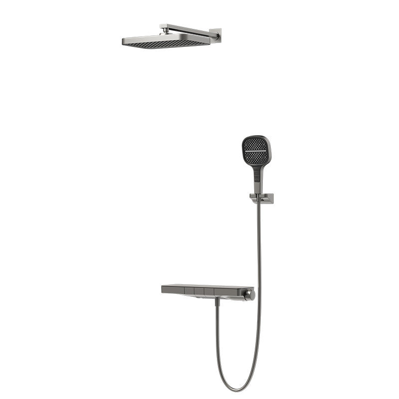 Gunmetal ELEGANCE Series H59A thermostatic shower system with shelf