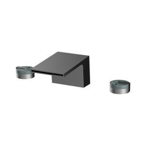 Gunmetal MARBLE Series H59A 3 hole widespread bathtub faucet with premium brass body