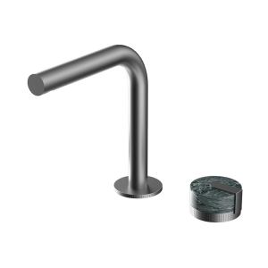 Gunmetal MARBLE Series H59A deck mounted 2 hole basin faucet with premium brass body