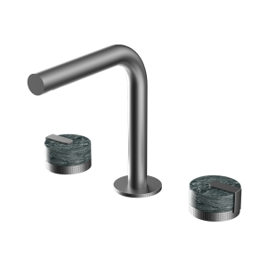 Gunmetal MARBLE Series H59A deck mounted 3 hole basin faucet with premium brass body