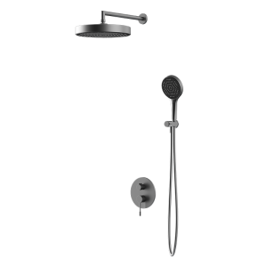 Gunmetal RING Series concealed dual function rain shower set